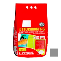 Затирочная смесь LITOKOL LITOCHROM 1-6 (ЛИТОКОЛ ЛИТОХРОМ 1-6) C.10 (серая), 5 кг