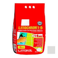 Затирочная смесь LITOKOL LITOCHROM 1-6 (ЛИТОКОЛ ЛИТОХРОМ 1-6) C.20 (светло-серая), 5 кг