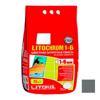Затирочная смесь LITOKOL LITOCHROM 1-6 (ЛИТОКОЛ ЛИТОХРОМ 1-6) C.40 (антрацит), 5 кг