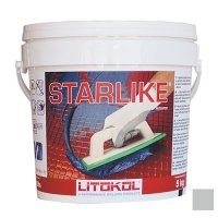 LITOCHROM STARLIKE затирочная смесь (ЛИТОКОЛ ЛИТОХРОМ СТАРЛАЙК) C.320 (Grigio Seta / Серый шёлк), 5 кг