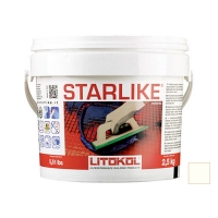 LITOCHROM STARLIKE затирочная смесь (ЛИТОКОЛ ЛИТОХРОМ СТАРЛАЙК) C.470 (Bianco Assoluto / Абсолютно Белый), 2,5 кг