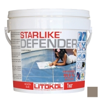 STARLIKE DEFENDER затирочная смесь (ЛИТОКОЛ СТАРЛАЙК ДЕФЕНДЕР) C.280 (Grigio / Серый), 1кг
