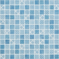 Мозаика VIDREPUR Born Blue (голубой, на сетке), м2