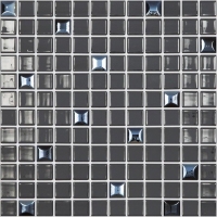 Мозаика VIDREPUR Edna Mix №828 (черный, на сетке), м2