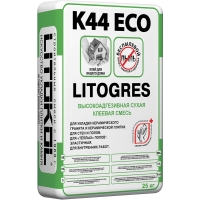 Усиленная беспылевая клеевая смесь LITOKOL LITOGRES K44 ECO (ЛИТОКОЛ ЛИТОГРЕС К44), 25 кг