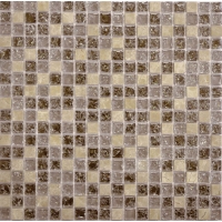 Мозаика из стекла и камня Muare Q-Stones арт. QSG-013-15/8  (305Х305Х8), м2