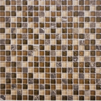 Мозаика из стекла и камня Muare Q-Stones арт. QSG-022-15/8  (305Х305Х8), м2