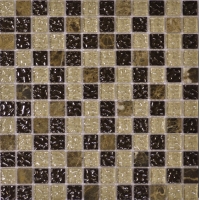 Мозаика из стекла и камня Muare Q-Stones арт. QSG-037-23/8  (305Х305Х8), м2