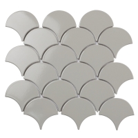 Мозаика керамическая STARMOSAIC HOMEWORK Fan Shape Light Grey Glossy арт. BF1912  (293х274х6), шт