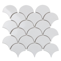 Мозаика керамическая STARMOSAIC HOMEWORK Fan Shape White Glossy арт. BF1911 (293х274х6), шт