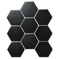 Мозаика керамическая STARMOSAIC HOMEWORK Hexagon big Black Matt арт. SBH4810 (256х295х6), шт