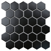 Мозаика керамическая STARMOSAIC HOMEWORK Hexagon small Black Matt арт. IDL4810  (278х265х6), шт